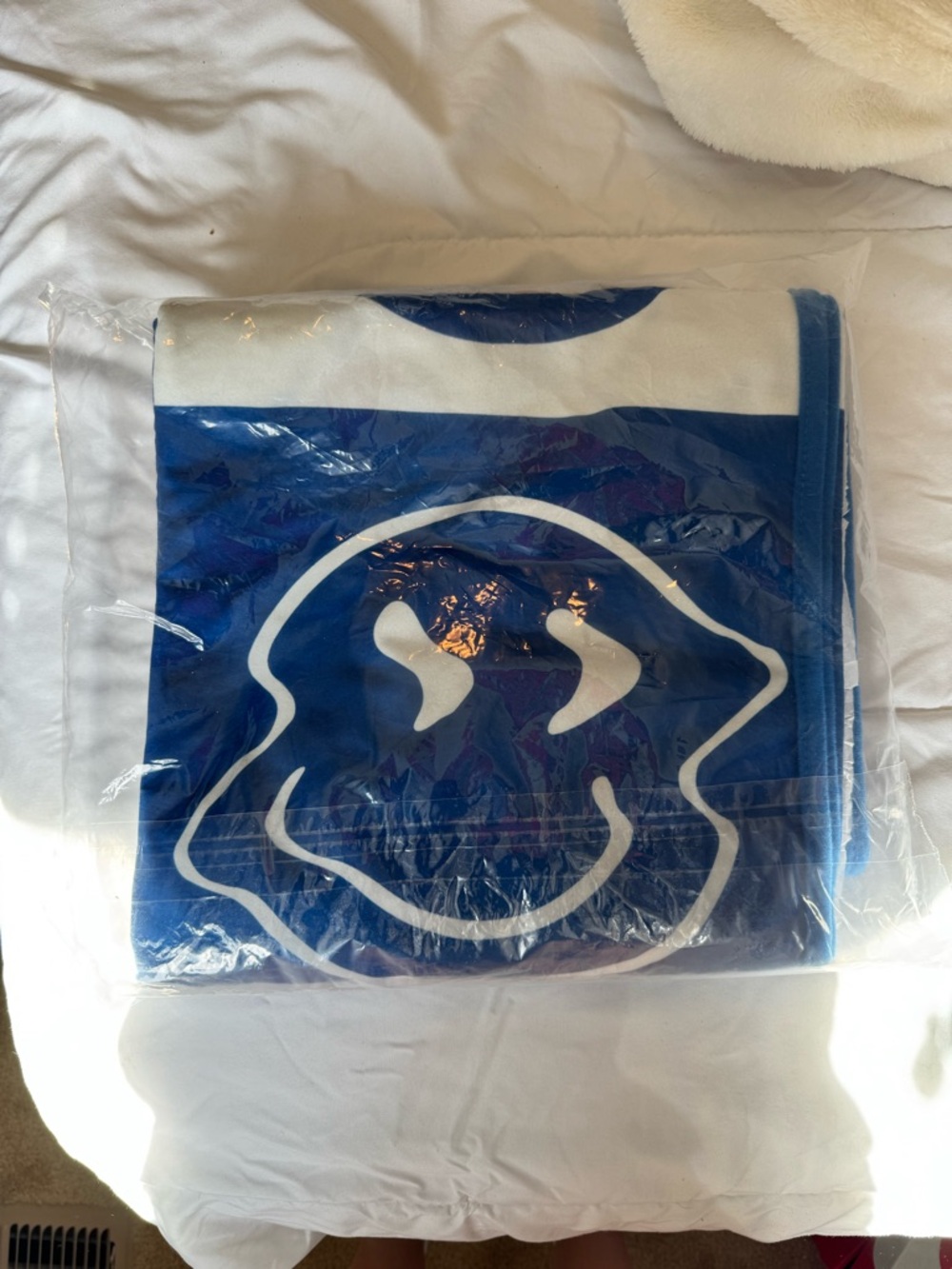 Dutch Bros Blue Smiley Graphic Blanket